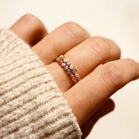 Anillo Ojo Turco Arcoíris Oro 18K