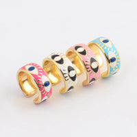 Anillo Ojo Turco Esmalte Pastel