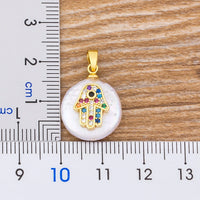 Nidin nueva moda pavo ojo azul manos de Hamsa palmera de Fátima CZ colgante para mujeres joyería de cobre al por mayor collar de cadena de la suerte