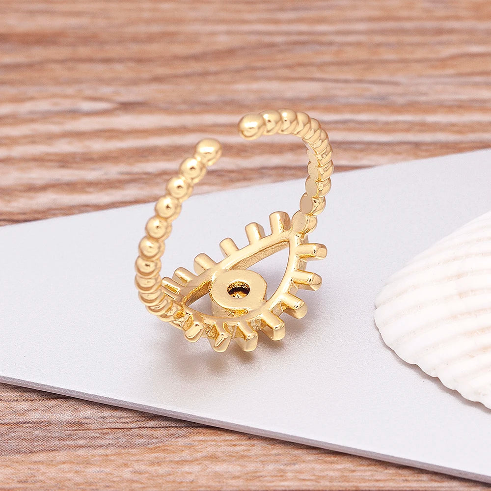 Anillo Ojo Turco Boho Fiesta