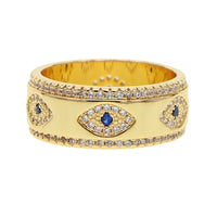 Anillo Ojo Turco Ancho Grabado