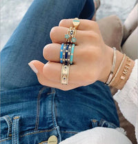 Anillo Ojo Turco Ancho Grabado