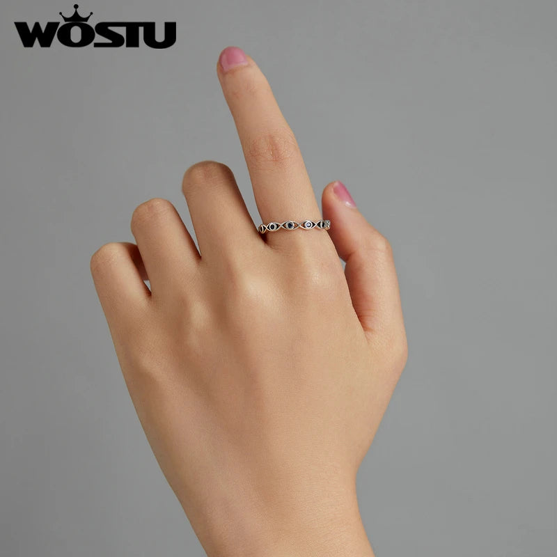 Anillo Ojo Turco Plata 925 Sencillo