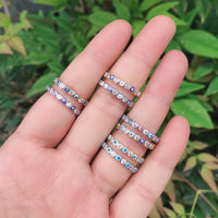 Anillo Ojo Turco Arcoíris Oro 18K