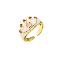 Anillo Ojo Turco Geométrico Brillante