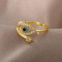 Anillo Ojo Turco Redondo Circonita