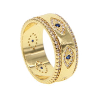 Anillo Ojo Turco Ancho Grabado