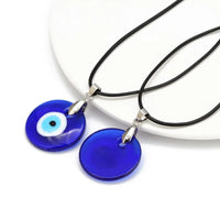 Collar gargantilla vintage turco con colgante de ojo turco, cadena de clavícula con ojos turcos azules de la suerte, joyería de fiesta para mujer, regalo