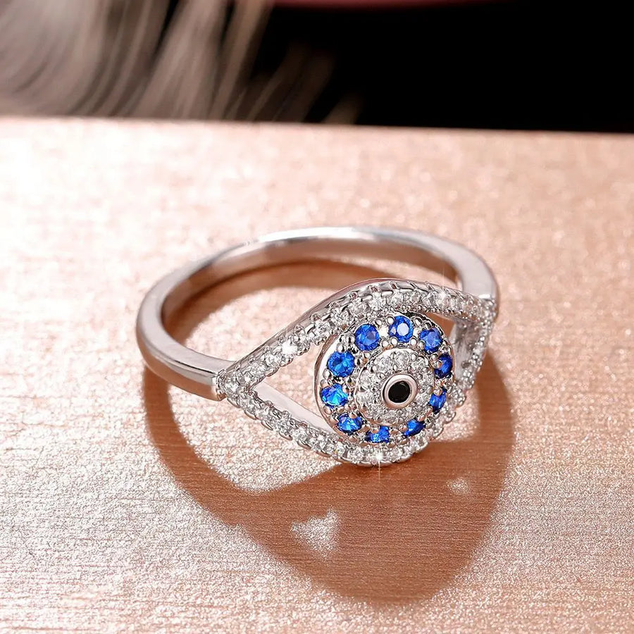 Anillo Sello Ojo Turco Elegante