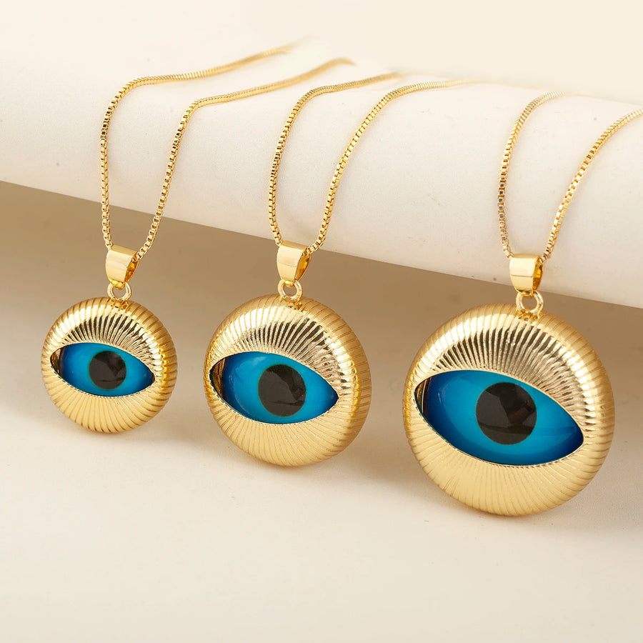 Nidin clásico nuevo diseño 6 tamaños elección mal de ojo personalidad encanto colgante collar para Mujeres Hombres Vintage joyería de fiesta diaria