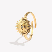 Anillo Ojo Turco Hipoalergénico Dorado