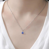 Amuleto de Protección Azul Turco, Collar con Colgante de Ojo Turco, Collar de Acero Inoxidable para Mujer, Joyería, Regalos para Fiestas