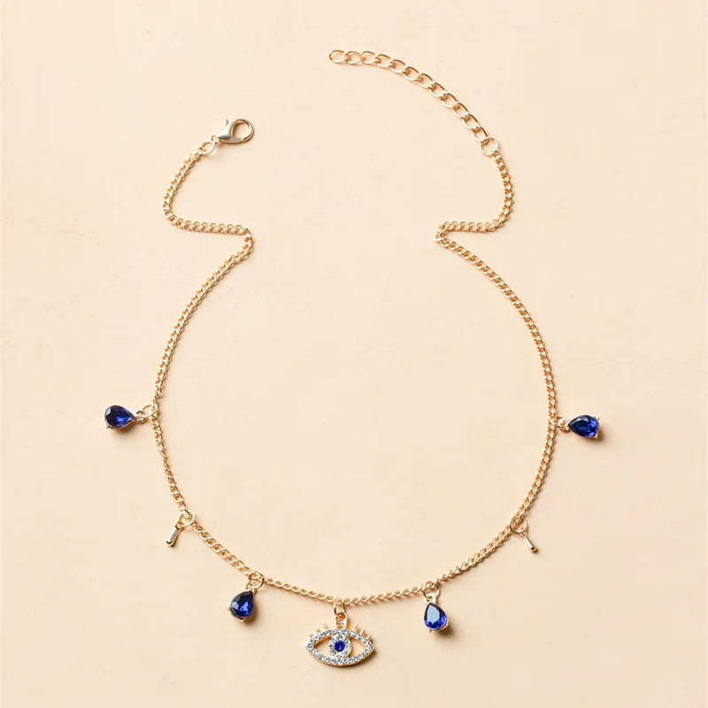 Collar de ojo de diablo para mujer, joyería fina decorada de circón de lujo, regalos de fiesta para niñas y niños, venta al por mayor