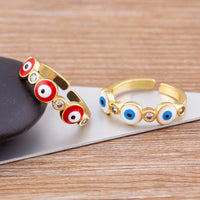 Anillo Ojo Turco Arcoíris Brillante
