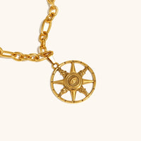 La. Muses-colgante octogonal de ojo de diablo para mujer, cadena Irregular de acero inoxidable, joyería resistente al agua, regalos