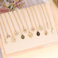 Collares bohemios con colgante de serpiente de mal de ojo para mujer, acero inoxidable con gargantilla de goteo de aceite, collar, joyería de moda de boda, regalos