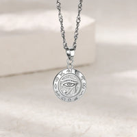 Collar con colgante de ojos malvados de acero inoxidable para mujer, joyería, cadenas para clavícula, collares, regalos para fiesta, triangulación de envíos