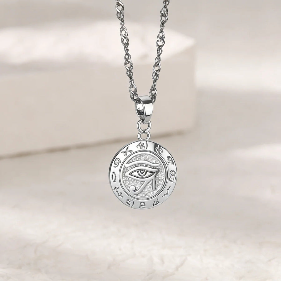 Collar con colgante de ojos malvados de acero inoxidable para mujer, joyería, cadenas para clavícula, collares, regalos para fiesta, triangulación de envíos