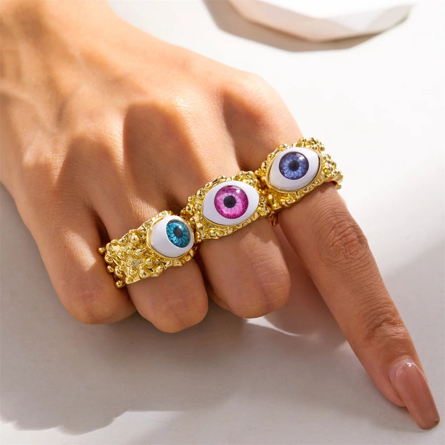 Anillo Ojo Turco Ancho Irregular