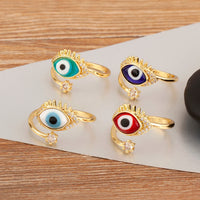 Anillo Ojo Turco Cristal de Colores