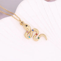 Collares bohemios con colgante de serpiente de mal de ojo para mujer, acero inoxidable con gargantilla de goteo de aceite, collar, joyería de moda de boda, regalos