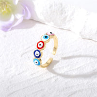 Anillo Ojo Turco Esmaltado Vintage