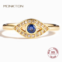 Anillo Ojo Turco Plata y Zafiro Azul