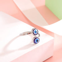 Anillo Ojo Turco Étnico Esmaltado