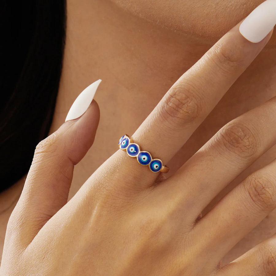 Anillo Ojo Turco Esmaltes de Colores