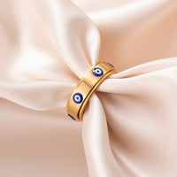 Anillo Giratorio Ojo Turco Azul Calma