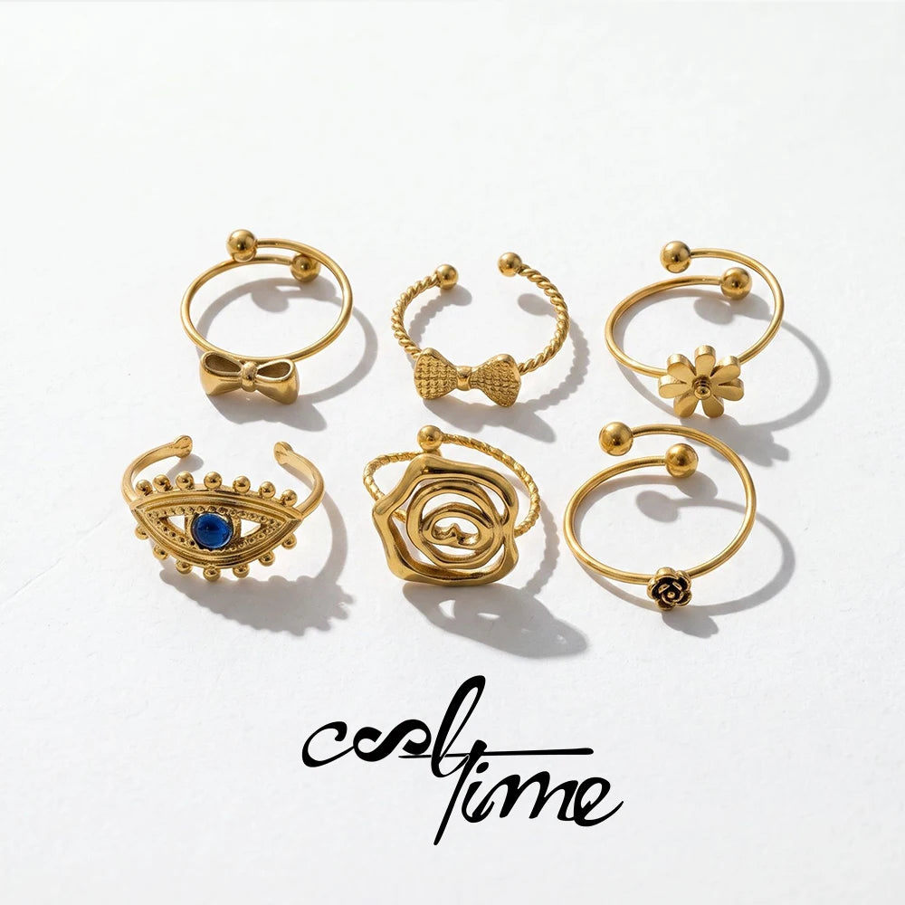 Anillo Ojo Turco Flor y Margarita