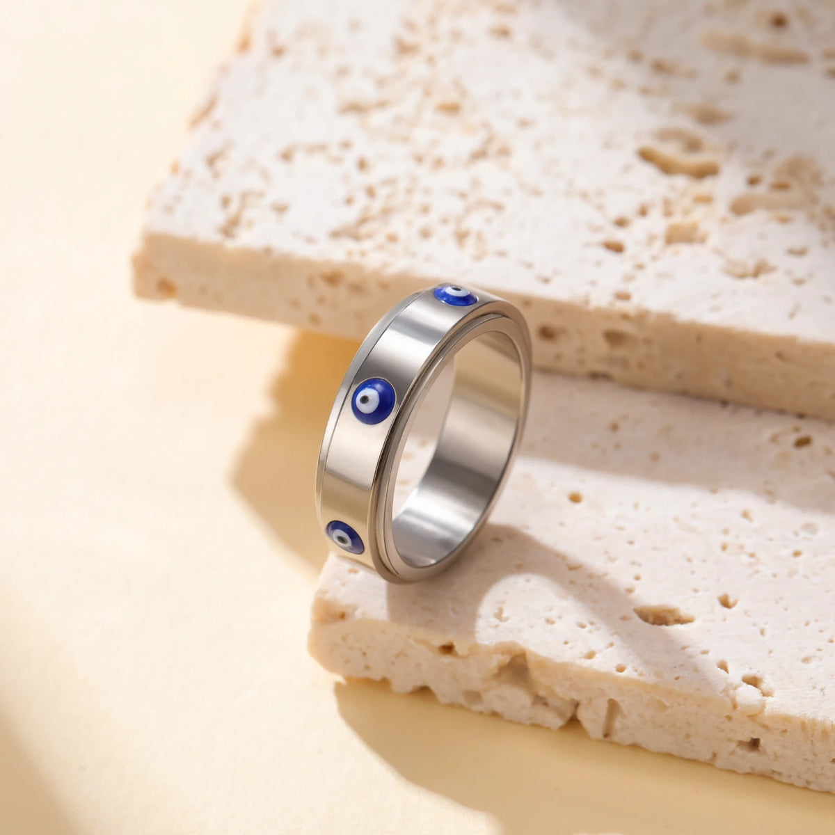 Anillo Giratorio Ojo Turco Azul Calma