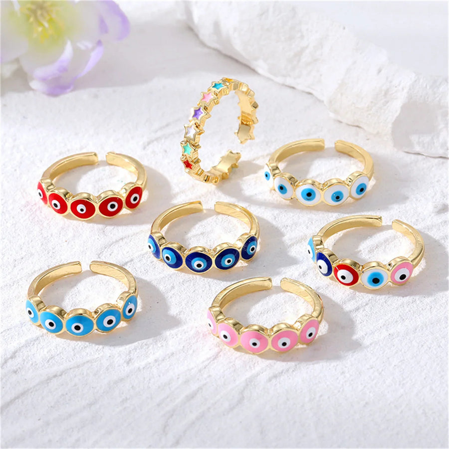 Anillo Ojo Turco Esmaltes de Colores