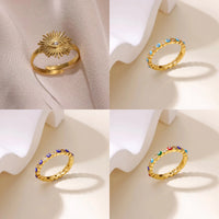 Anillo Ojo Turco Arcoíris Bohemio