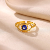 Anillo Ojo Turco y Mano de Fátima Apilable