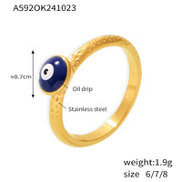 Anillo Ojo Turco Sencillo Oro 18K