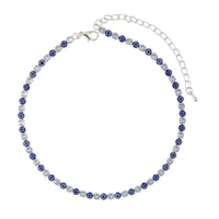 Nuevo Collar Gargantilla Estilo Tenis Europeo Americano con Incrustaciones de Circonitas, Ojo Turco y Ojo de Gato, Multicolor, para Mujer