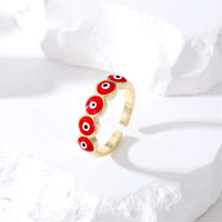 Anillo Ojo Turco Esmaltado Vintage