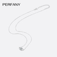 Collar de moissanita de 0,5 quilates de la marca PERFANY para mujer, con colgante de plata de ley S925 con forma de ojo, diamante de laboratorio certificado, joyería de alta gama y diseño moderno.