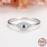 Anillo Ojo Turco Plata 925 Azul y Rosa
