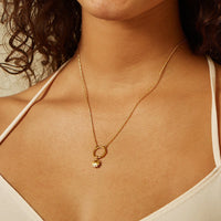 Collar vintage para mujer, chapado en oro de 18k, con amuleto de luna, estrella, sol, ojo turco, múltiples dijes, colgante de joyería DIY con piedra de nacimiento N