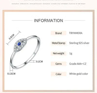 Anillo Ojo Turco Plata 925 Piedra Azul