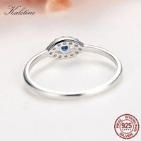 Anillo Ojo Turco Plata 925 Piedra Azul