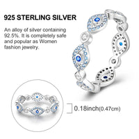 Anillo Ojo Turco Plata 925 Delicado