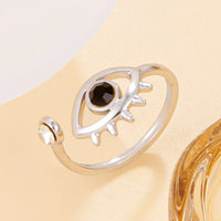 Anillo Ojo Turco Circonita Dorada