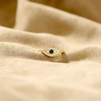 Anillo Ojo Turco Abierto Oro 18K
