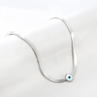 LUXUSTEEL-Cadena de serpiente con dijes de ojos malvados para mujer, collar de espiga de acero inoxidable, Gargantilla Vintage, regalos de joyería, nueva tendencia