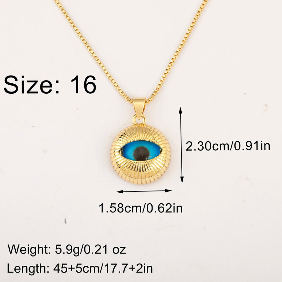 Nidin clásico nuevo diseño 6 tamaños elección mal de ojo personalidad encanto colgante collar para Mujeres Hombres Vintage joyería de fiesta diaria
