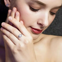 Anillo Ojo Turco Plata 925 Cristal Azul