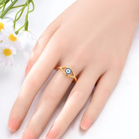 Anillo Ojo Turco Plata 925 Dorado